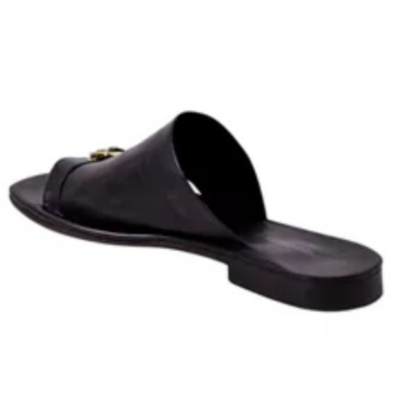 NEW Free People Mila Minimal Flat Sandals Size 8 Black - Picture 4 of 6